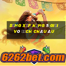 bảng xếp hạng 5 giải vô địch châu âu