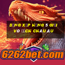 bảng xếp hạng 5 giải vô địch châu âu