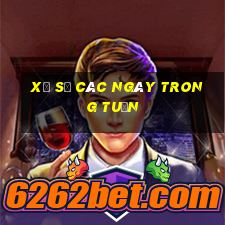 xổ số các ngày trong tuần