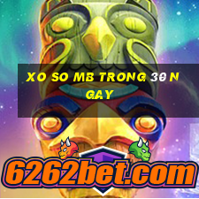 xo so mb trong 30 ngay