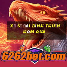 xổ số đài bình thuận hôm qua