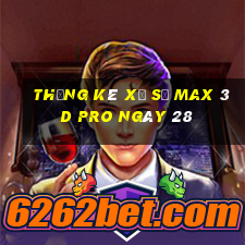 Thống kê Xổ Số max 3d pro ngày 28