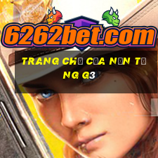 Trang chủ của nền tảng g3