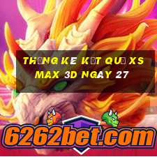 THỐNG KÊ KẾT QUẢ XS Max 3D ngày 27