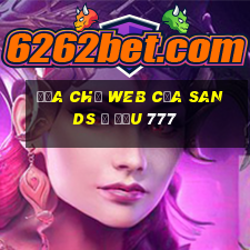 Địa chỉ web của Sands ở đầu 777