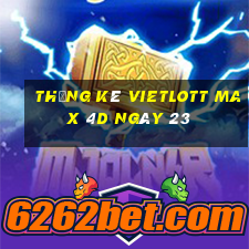 Thống kê vietlott Max 4D ngày 23