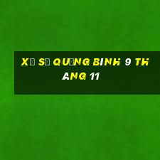 xổ số quảng bình 9 tháng 11