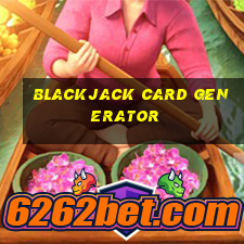 blackjack card generator