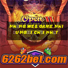 những web game nhiều người chơi nhất