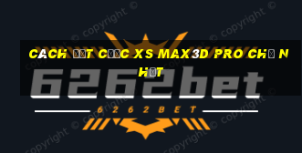 Cách đặt cược xs Max3D Pro Chủ Nhật