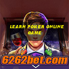 learn poker online game