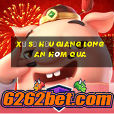 xổ số hậu giang long an hôm qua