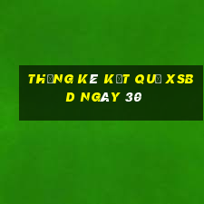 THỐNG KÊ KẾT QUẢ XSBD ngày 30