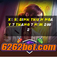 xổ số bình thuận ngày 7 tháng 7 năm 2002