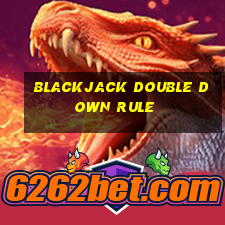 blackjack double down rule