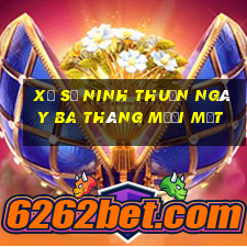 xổ số ninh thuận ngày ba tháng mười một