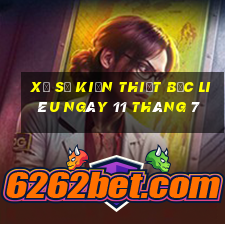 xổ số kiến thiết bạc liêu ngày 11 tháng 7