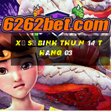 xổ số bình thuận 14 tháng 03