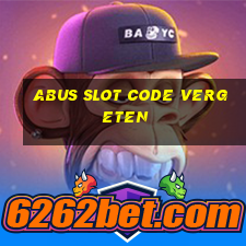 abus slot code vergeten