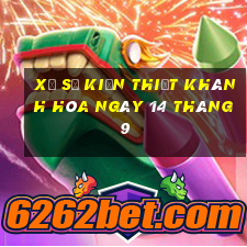 xổ số kiến thiết khánh hòa ngày 14 tháng 9