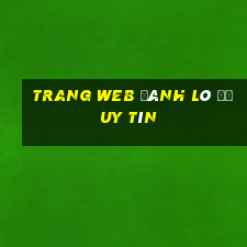 trang web đánh lô đề uy tín