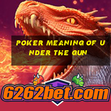 poker meaning of under the gun