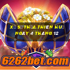 xổ số thừa thiên huế ngày 4 tháng 12