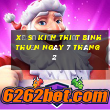 xổ số kiến thiết bình thuận ngày 7 tháng 2