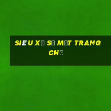 Siêu xổ số một trang chủ