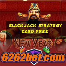 blackjack strategy card free