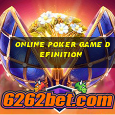 online poker game definition