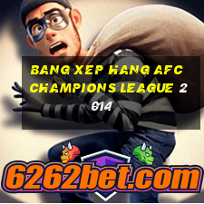 bang xep hang afc champions league 2014