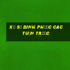 xổ số bình phước các tuần trước