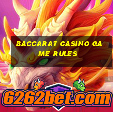 baccarat casino game rules