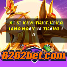 xổ số kiến thiết hậu giang ngày 14 tháng 10