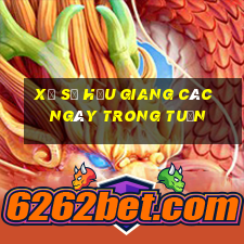 xổ số hậu giang các ngày trong tuần