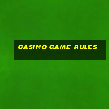 casino game rules