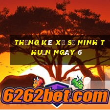 Thống kê Xổ Số ninh thuận ngày 6