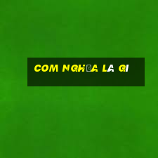 com nghĩa là gì