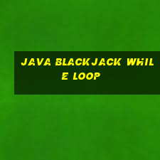 java blackjack while loop