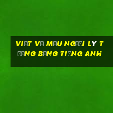 viết về mẫu người lý tưởng bằng tiếng anh